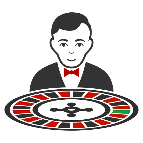 Roulette Dealer Flat Icon