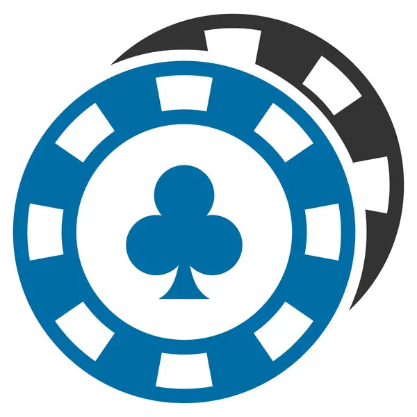 Ícone de fichas de casino plana — Fotografia de Stock