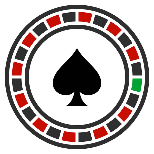 赌场轮盘赌平图标 — 图库照片