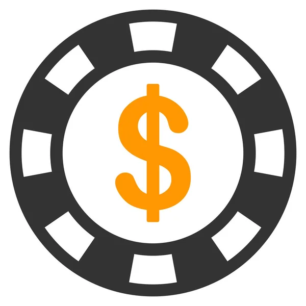 Dolaru Casino čip ploché ikony — Stock fotografie