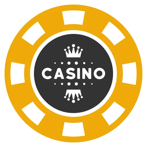 Royal Casino Chip Apartamento icono —  Fotos de Stock