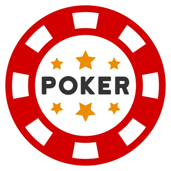 Poker Casino Chip Flat Icon — Stock Photo, Image