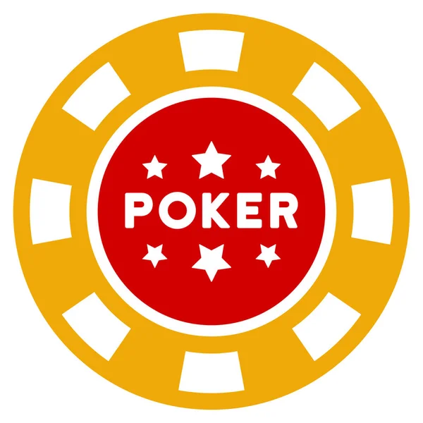 Poker Casino Chip icono plano —  Fotos de Stock