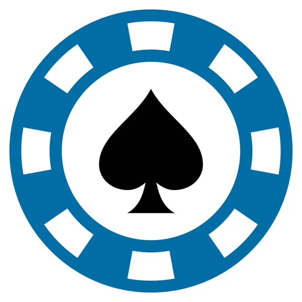 Spades Casino Chip Icono plano — Foto de Stock