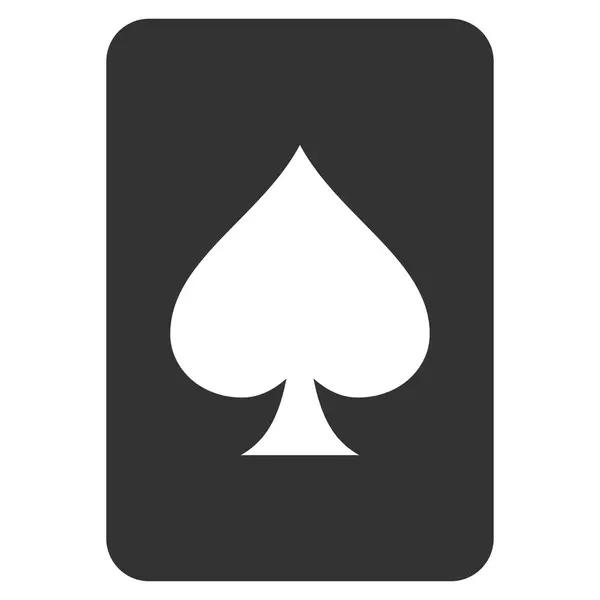 Pikk szerencsejáték-kártya lapos ikon — Stock Fotó