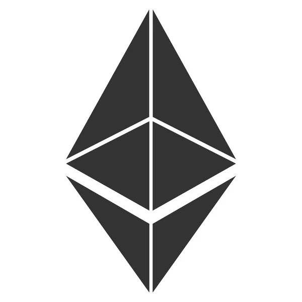 Ethereum Flat pictogram — Stockfoto