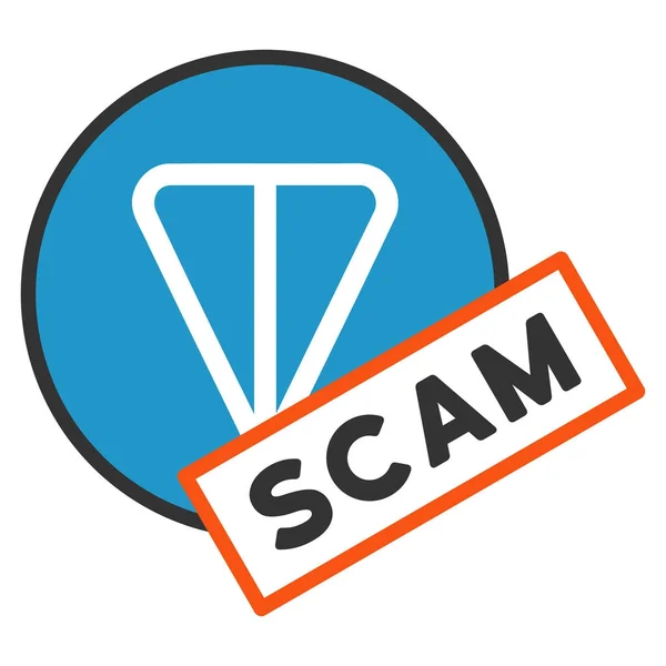 Ton Scam Label Flat Icon — Stock Photo, Image