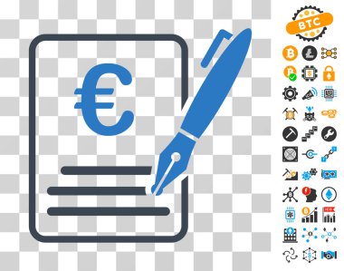Bonus ile Euro sözleşme imza simgesi