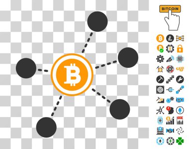 Bitcoin ağ düğümleri simgesini Bonus ile