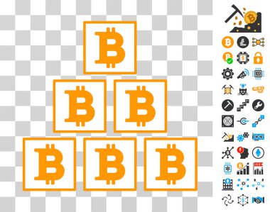 Bonus ile Bitcoin piramit simgesi