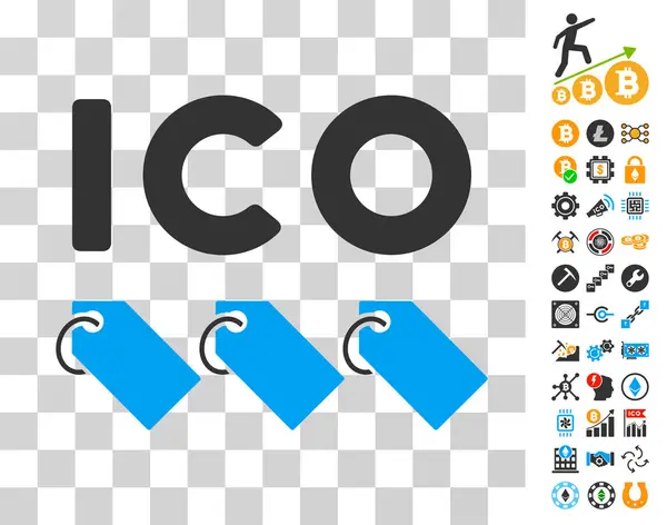 Ico Token Symbol mit Bonus — Stockvektor