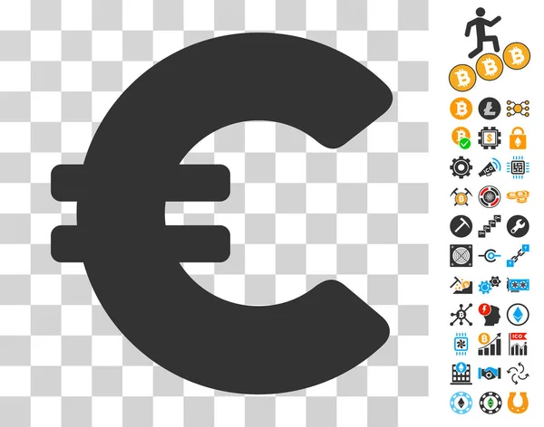 Euro pictogram met Bonus — Stockvector