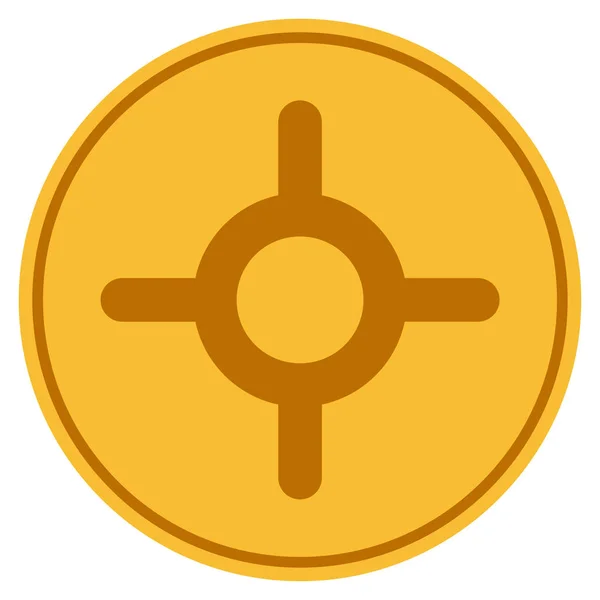 Ρουλέτα χρυσό νόμισμα — Διανυσματικό Αρχείο