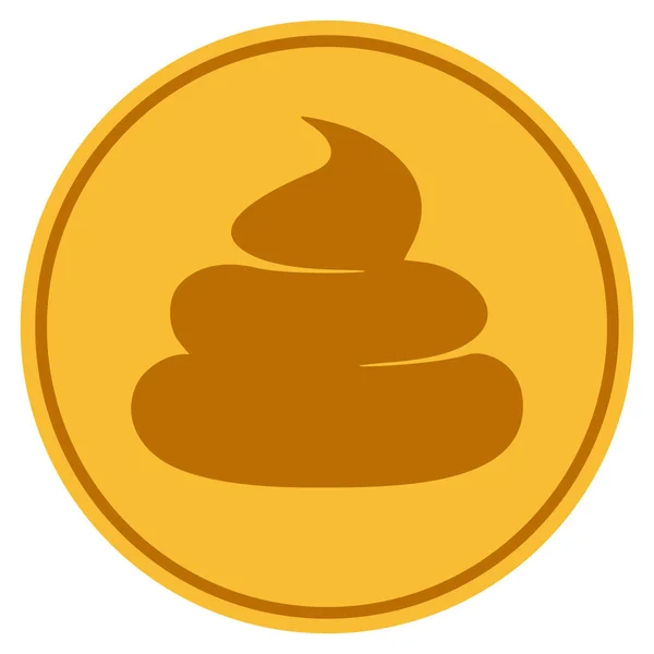 Moneda de oro de mierda — Vector de stock