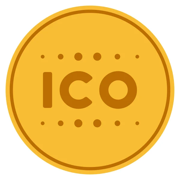 Ico キャプション ゴールド コイン — ストックベクタ