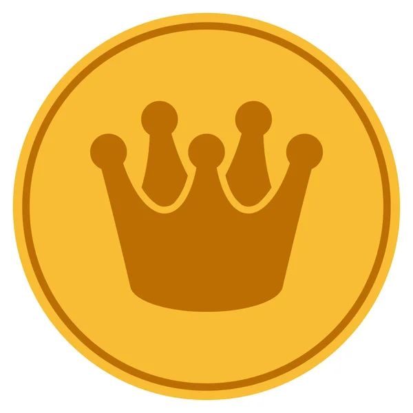 Βασιλικό στέμμα χρυσό νόμισμα — Διανυσματικό Αρχείο