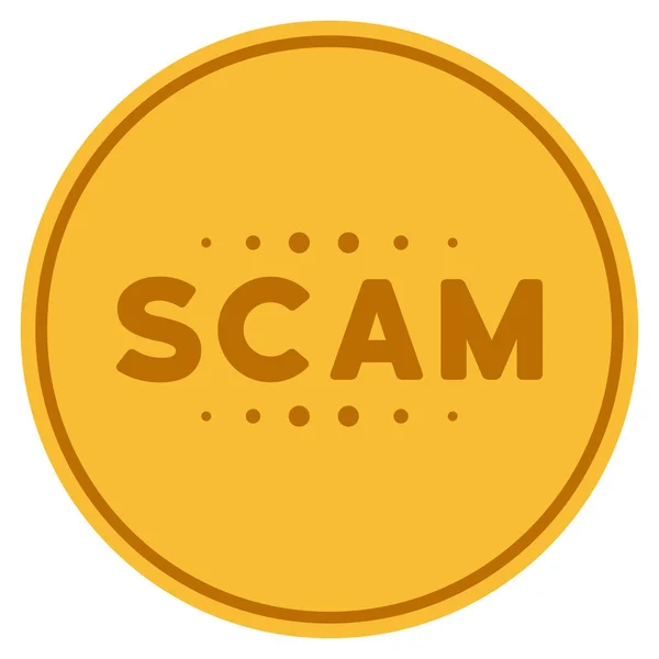 Scam Caption Gold Coin — Stock Vector