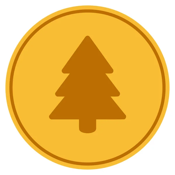 FIR-δέντρο χρυσό νόμισμα — Φωτογραφία Αρχείου