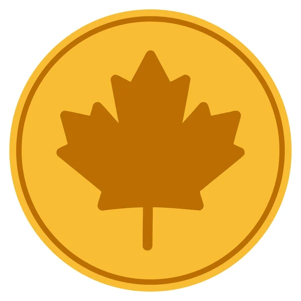 Goldmünze aus Ahornblatt — Stockfoto