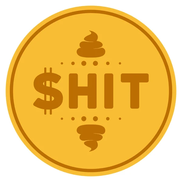 Shit Caption Gold Coin — Stockfoto