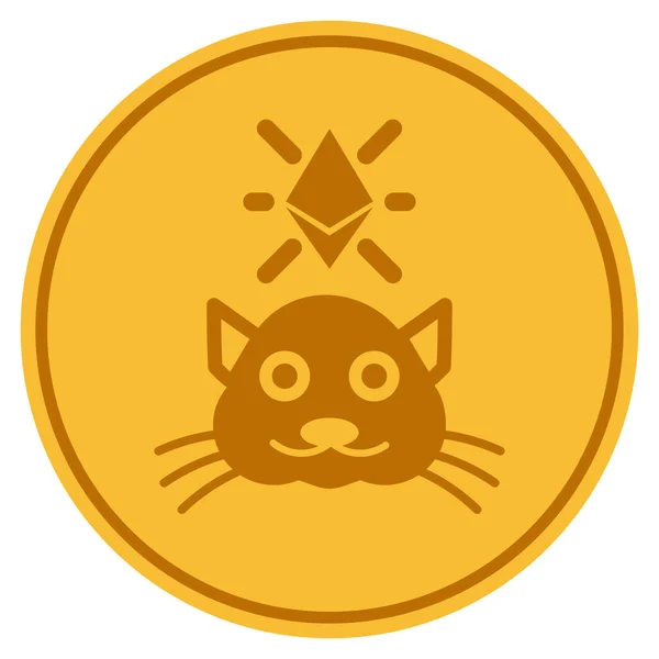 Moneda de oro Crypto Kitty —  Fotos de Stock