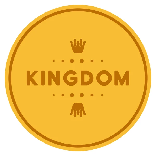 Királyság felirat arany érme — Stock Fotó