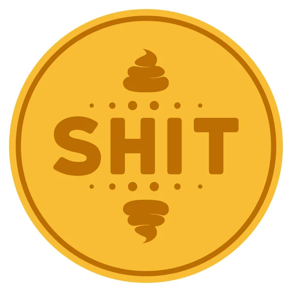 Scheiß-Bildunterschrift Goldmünze — Stockfoto