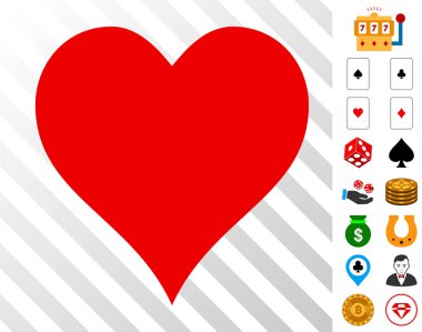 Bonus ile kalpleri takım elbise simgesi