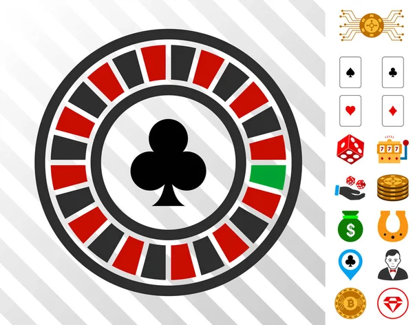 Ícone de Roleta do Casino com Bônus — Vetor de Stock