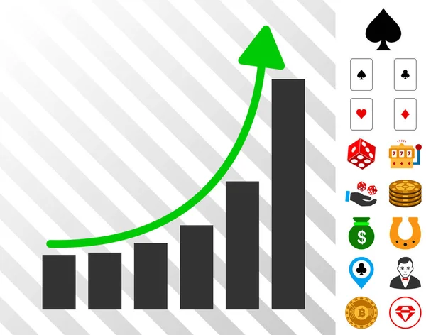 Icono de gráfico de barras Hyip con bonificación — Archivo Imágenes Vectoriales