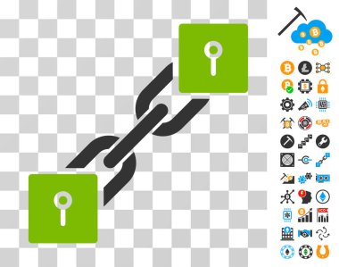 Bonus ile soyunma Blockchain simgesi