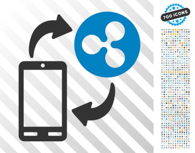 Dalgalanma mobil bankacılık Bonus ile düz simgesi