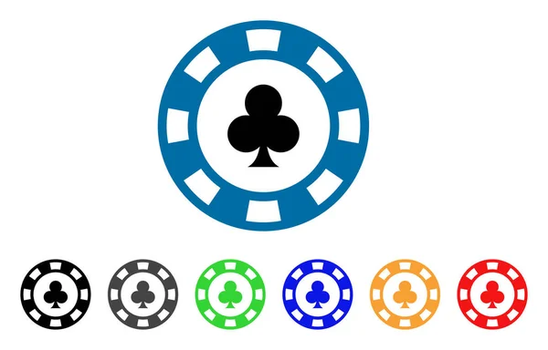 Club Casino Chip Vector icono — Archivo Imágenes Vectoriales