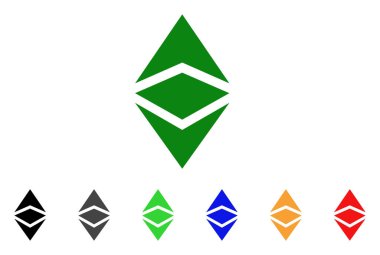 Ethereum klasik vektör simgesi