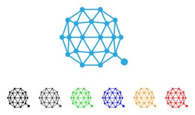 Qtum para birimi vektör simgesi
