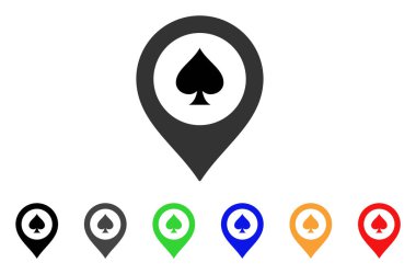 Casino harita işaretleyici vektör simgesi
