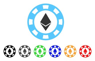 Ethereum Casino çip vektör simgesi