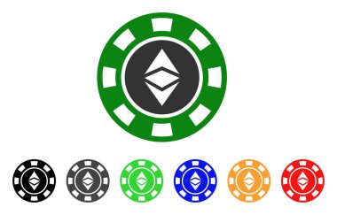 Ethereum Casino çip vektör simgesi