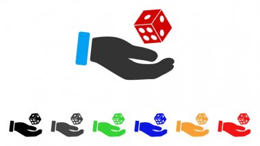 El kullan zar vektör simgesi