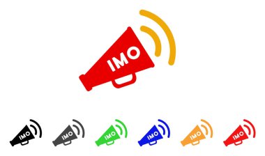 IMO megafon uyarı vektör simgesi