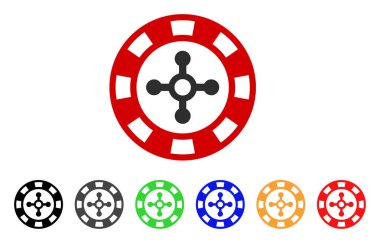 Rulet Casino çip vektör simgesi