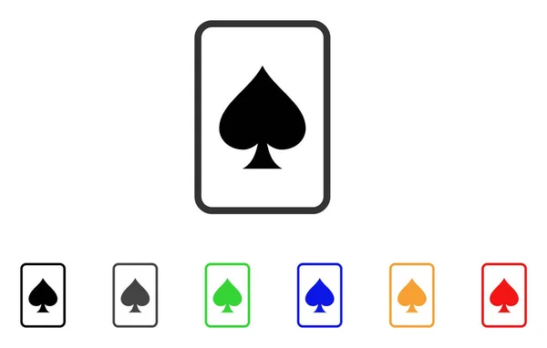 Pique l'icône vectorielle de carte de jeu — Image vectorielle