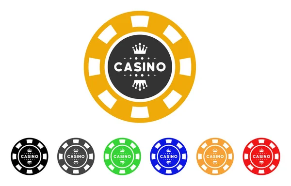 Royal Casino Chip Vector icono — Vector de stock