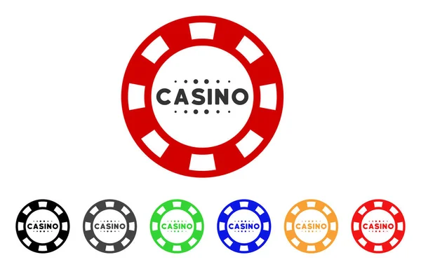 Casino chip vector icono — Vector de stock
