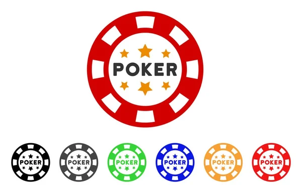 Poker Casino Chip Vector Icono — Archivo Imágenes Vectoriales