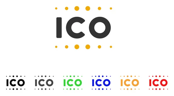 Ico felirat Vector Icon — Stock Vector