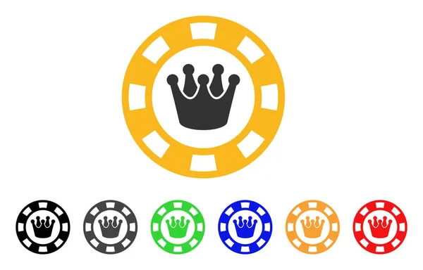 Royal Casino Chip Vector icono — Vector de stock