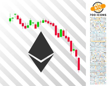 Ethereum sonbahar grafik düz simgesini Bonus ile