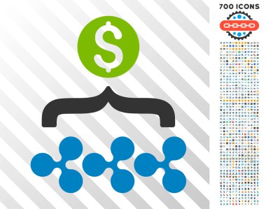 Doları huni düz simgesi Bonus ile dalgalanma