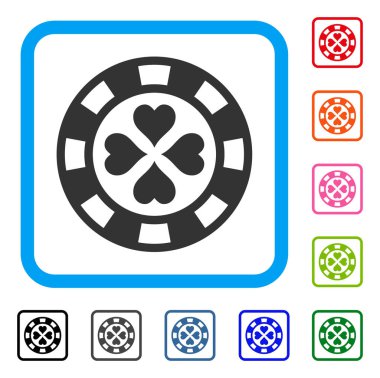 Poker Casino çip simgesi çerçeveli